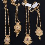 Exquisite Antique Gold Plated Chain Pendant & Jhumka Earring Sets